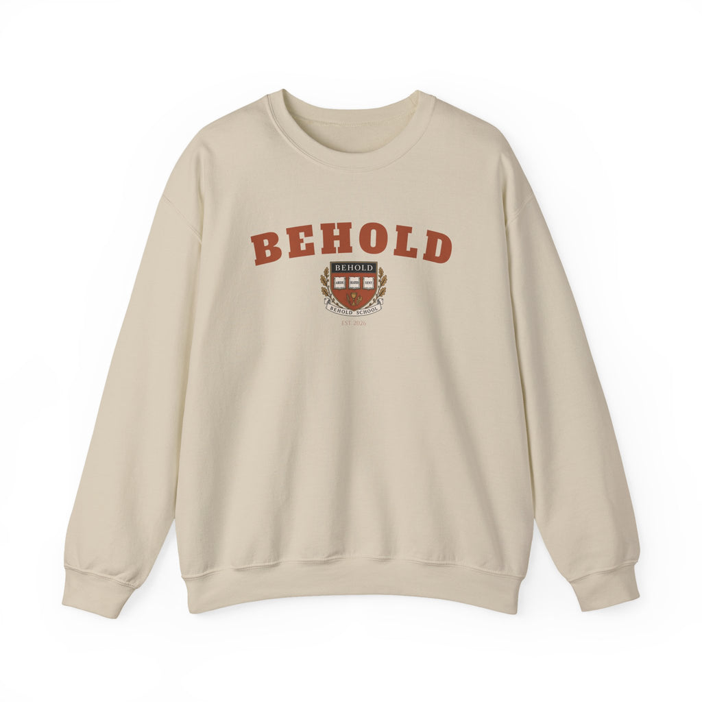 BEHOLD School Collegiate Crewneck Sweatshirt