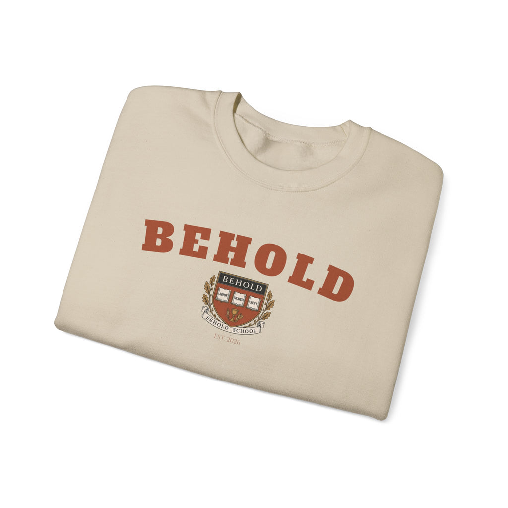 BEHOLD School Collegiate Crewneck Sweatshirt