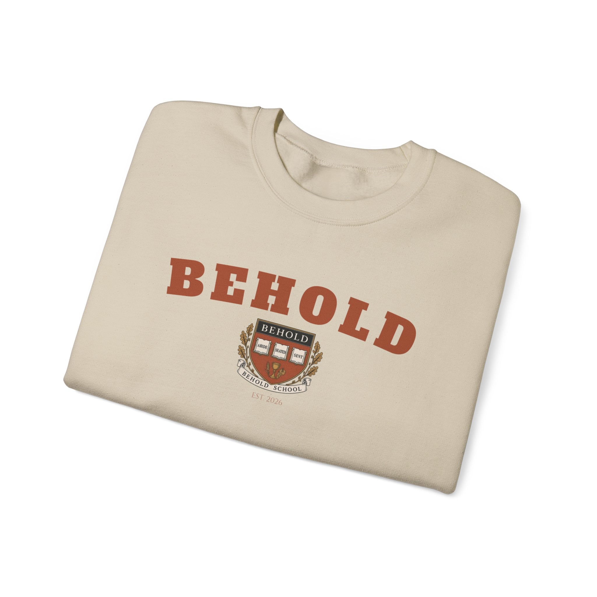 BEHOLD School Collegiate Crewneck Sweatshirt