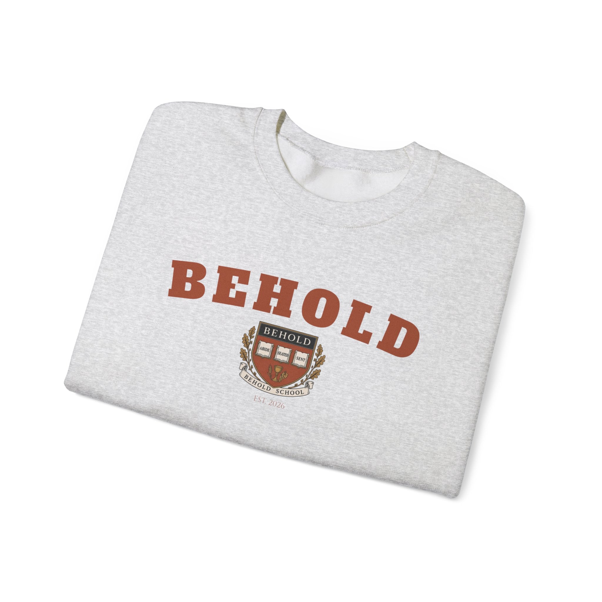 BEHOLD School Collegiate Crewneck Sweatshirt