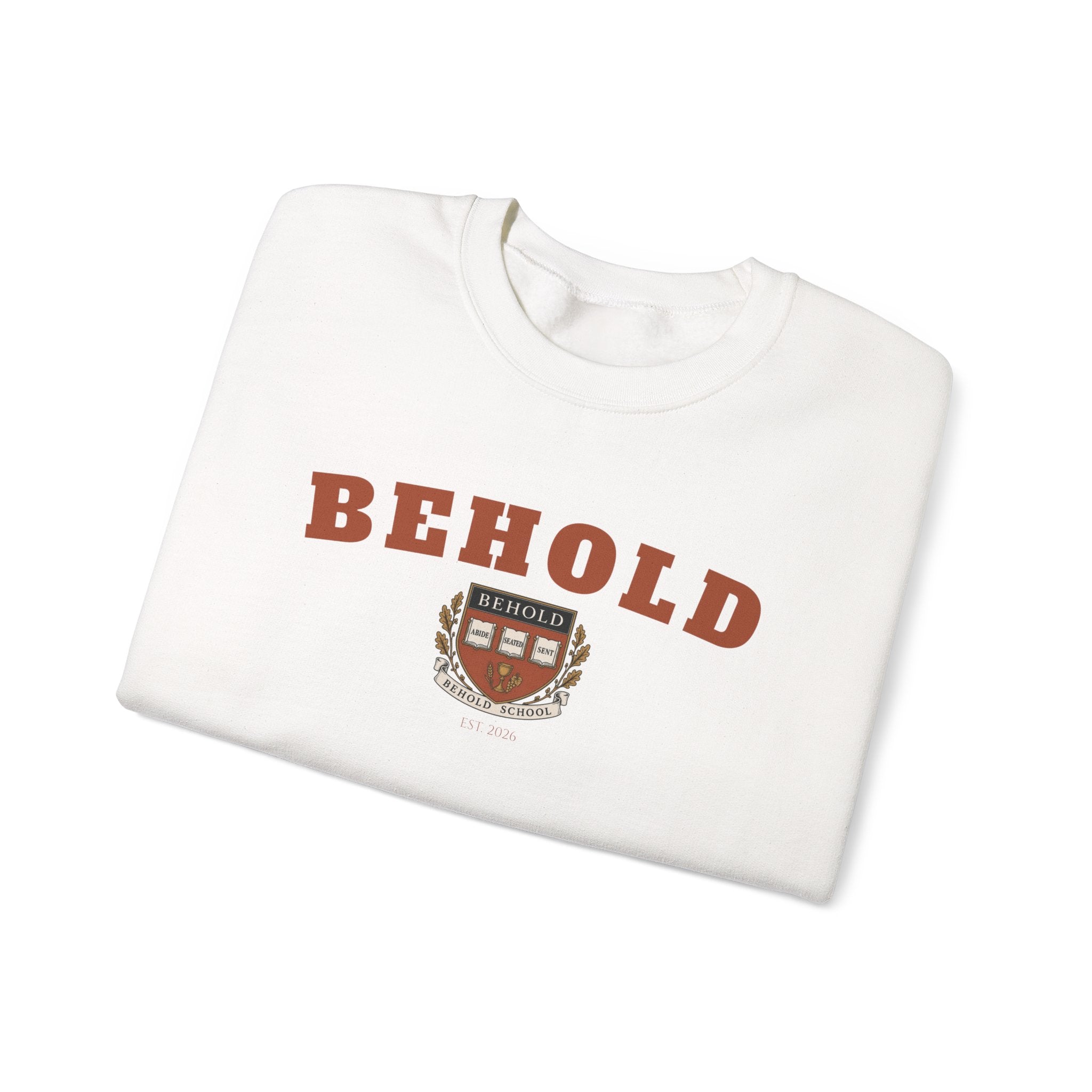 BEHOLD School Collegiate Crewneck Sweatshirt